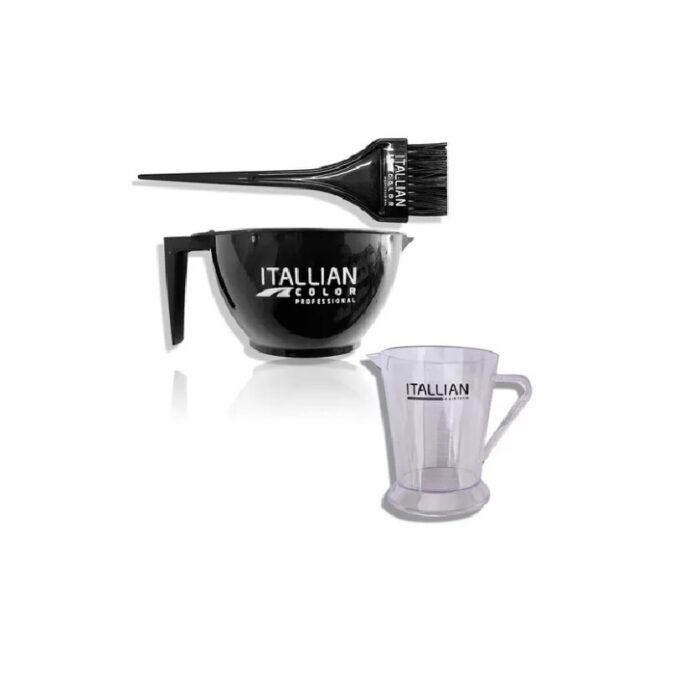 Kit Cumbuca Pincel E Medidor P/ Creme Itallian Hairtech